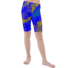 Sky Pattern Kids  Mid Length Swim Shorts by Valentinaart