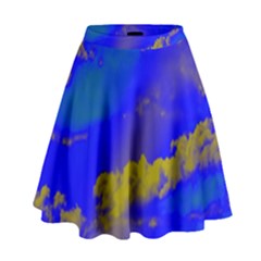 Sky Pattern High Waist Skirt by Valentinaart