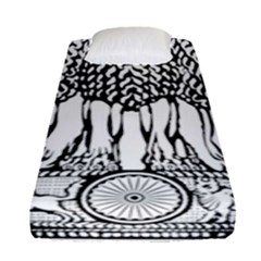 National Emblem Of India  Fitted Sheet (single Size) by abbeyz71