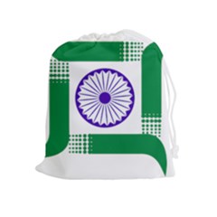 Seal Of Indian State Of Jharkhand Drawstring Pouches (extra Large) by abbeyz71