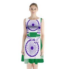 Seal Of Indian State Of Jharkhand Sleeveless Chiffon Waist Tie Dress by abbeyz71