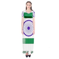 Seal Of Indian State Of Jharkhand Short Sleeve Maxi Dress by abbeyz71