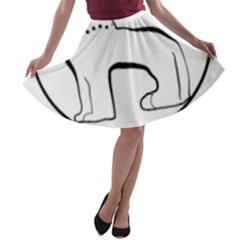 Seal Of Indian State Of Manipur  A-line Skater Skirt by abbeyz71