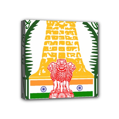 Seal Of Indian State Of Tamil Nadu  Mini Canvas 4  X 4  by abbeyz71