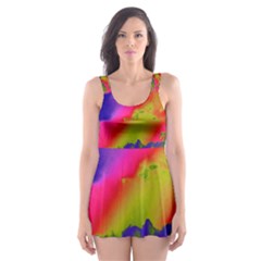 Sky Pattern Skater Dress Swimsuit