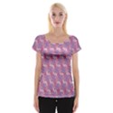 Pattern Abstract Squiggles Gliftex Women s Cap Sleeve Top View1