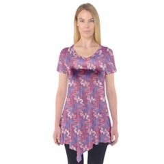 Pattern Abstract Squiggles Gliftex Short Sleeve Tunic 