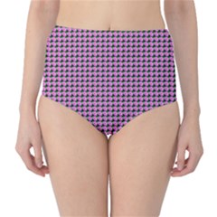 Pattern Grid Background High-waist Bikini Bottoms