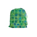 Green Abstract Geometric Drawstring Pouches (Medium)  View1