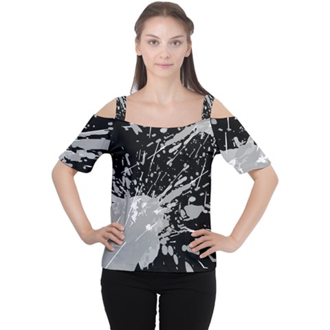 Art About Ball Abstract Colorful Women s Cutout Shoulder Tee by Nexatart