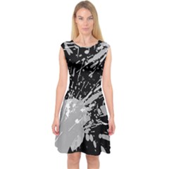 Art About Ball Abstract Colorful Capsleeve Midi Dress by Nexatart