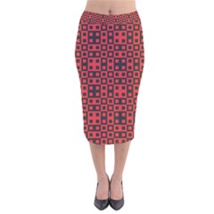 Abstract Background Red Black Velvet Midi Pencil Skirt by Nexatart