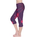 Abstract Lines Radiate Planets Web Capri Leggings  View3