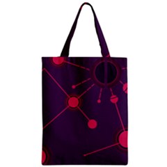 Abstract Lines Radiate Planets Web Zipper Classic Tote Bag by Nexatart