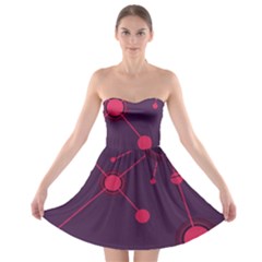 Abstract Lines Radiate Planets Web Strapless Bra Top Dress by Nexatart