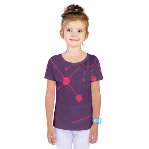 Abstract Lines Radiate Planets Web Kids  One Piece Tee by Nexatart