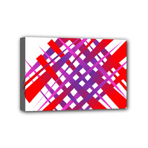 Chaos Bright Gradient Red Blue Mini Canvas 6  X 4  by Nexatart