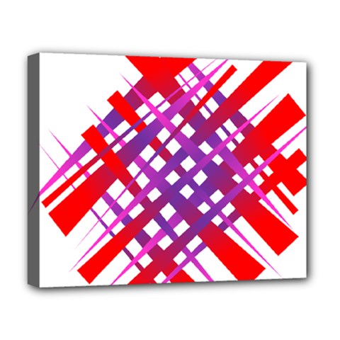 Chaos Bright Gradient Red Blue Deluxe Canvas 20  X 16   by Nexatart