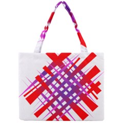 Chaos Bright Gradient Red Blue Mini Tote Bag by Nexatart