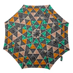 Abstract Geometric Triangle Shape Hook Handle Umbrellas (large) by Nexatart