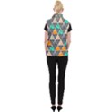 Abstract Geometric Triangle Shape Women s Button Up Puffer Vest View2