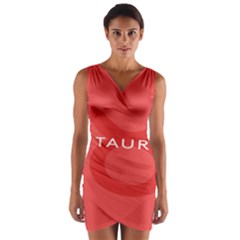 Zodizc Taurus Red Wrap Front Bodycon Dress by Mariart