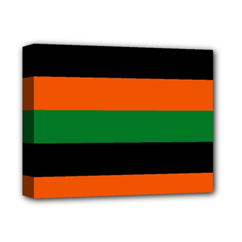 Color Green Orange Black Deluxe Canvas 14  X 11  by Mariart