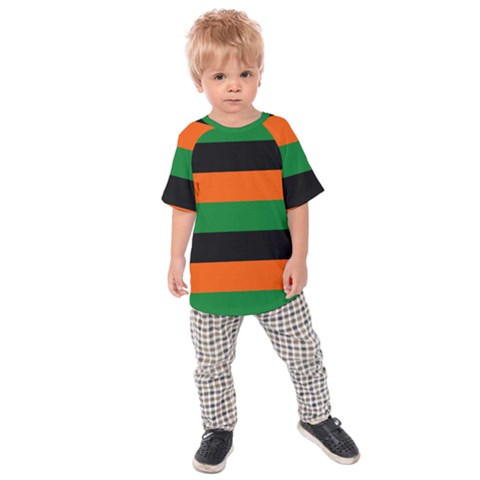 Color Green Orange Black Kids  Raglan Tee by Mariart