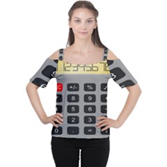 Calculator Women s Cutout Shoulder Tee