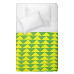 Arrow Triangle Green Yellow Duvet Cover (single Size) by Mariart