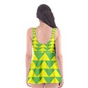 Arrow Triangle Green Yellow Skater Dress Swimsuit View2