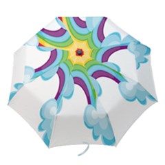 Could Rainbow Red Yellow Green Blue Purple Folding Umbrellas by Mariart