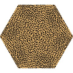 Cheetah Skin Spor Polka Dot Brown Black Dalmantion Mini Folding Umbrellas by Mariart