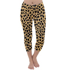 Cheetah Skin Spor Polka Dot Brown Black Dalmantion Capri Winter Leggings 