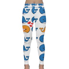 Fish Animals Whale Blue Orange Love Classic Yoga Leggings