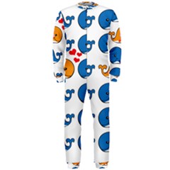 Fish Animals Whale Blue Orange Love Onepiece Jumpsuit (men)  by Mariart