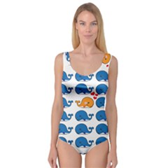 Fish Animals Whale Blue Orange Love Princess Tank Leotard  by Mariart