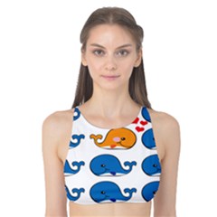 Fish Animals Whale Blue Orange Love Tank Bikini Top