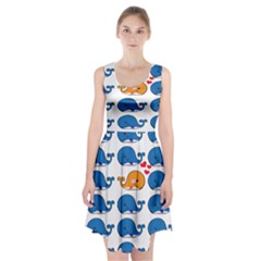 Fish Animals Whale Blue Orange Love Racerback Midi Dress