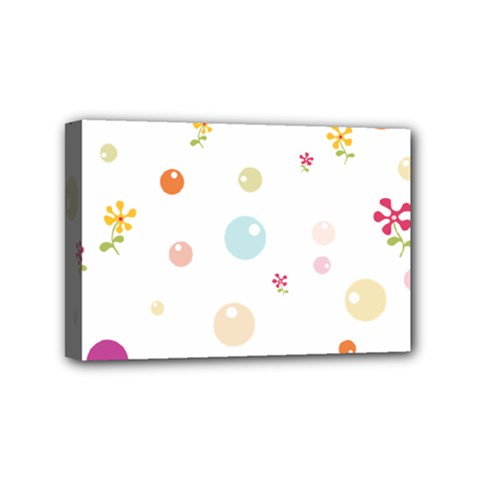 Flower Floral Star Balloon Bubble Mini Canvas 6  X 4 