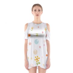 Flower Floral Star Balloon Bubble Shoulder Cutout One Piece by Mariart