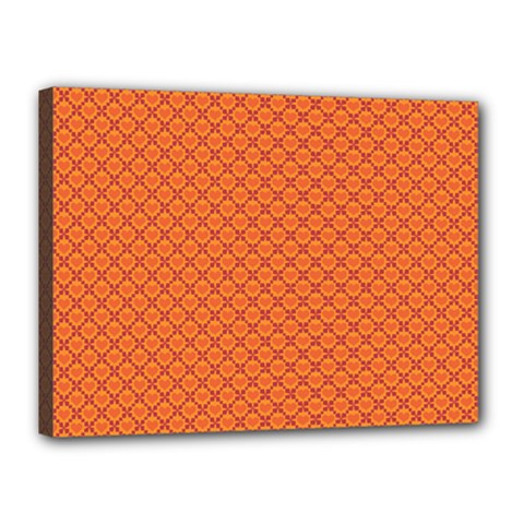 Heart Orange Love Canvas 16  X 12  by Mariart