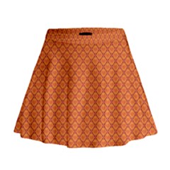 Heart Orange Love Mini Flare Skirt by Mariart