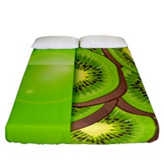 Fruit Slice Kiwi Green Fitted Sheet (california King Size) by Mariart