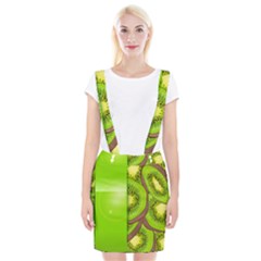 Fruit Slice Kiwi Green Suspender Skirt by Mariart