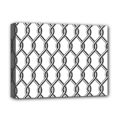 Iron Wire Black White Deluxe Canvas 16  X 12   by Mariart