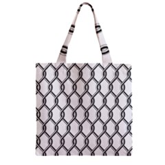 Iron Wire Black White Zipper Grocery Tote Bag by Mariart