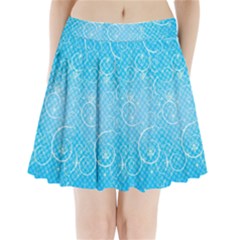 Leaf Blue Snow Circle Polka Star Pleated Mini Skirt by Mariart
