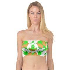 Graphic Floral Seamless Pattern Mosaic Bandeau Top by dflcprintsclothing