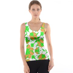 Graphic Floral Seamless Pattern Mosaic Tank Top by dflcprintsclothing